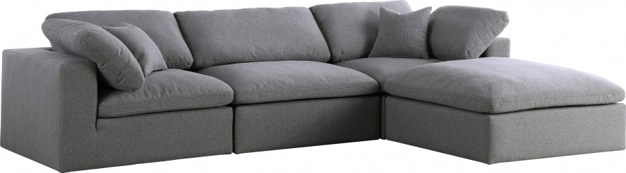 Sectionnel réversible rembourré en duvet Serene Linen Deluxe, confortable comme un nuage