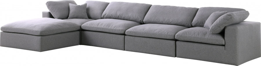 Sectionnel réversible rembourré en duvet Serene Linen Deluxe, confortable comme un nuage