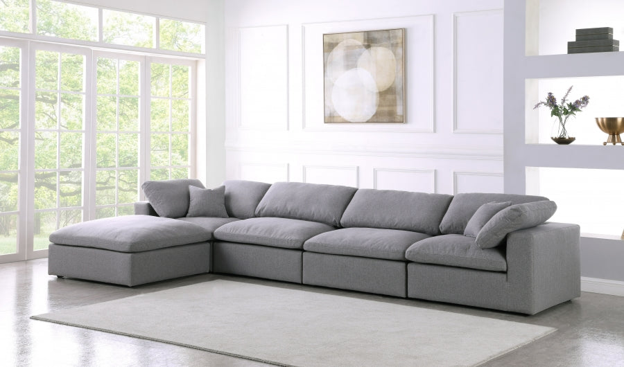 Sectionnel réversible rembourré en duvet Serene Linen Deluxe, confortable comme un nuage