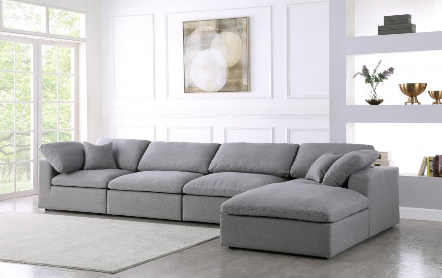 Sectionnel réversible rembourré en duvet Serene Linen Deluxe, confortable comme un nuage