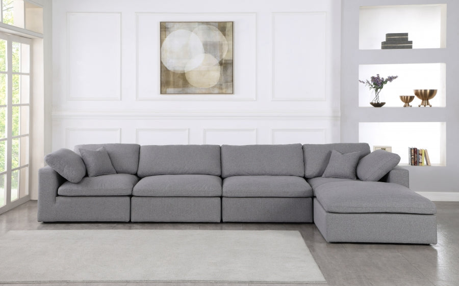 Sectionnel réversible rembourré en duvet Serene Linen Deluxe, confortable comme un nuage