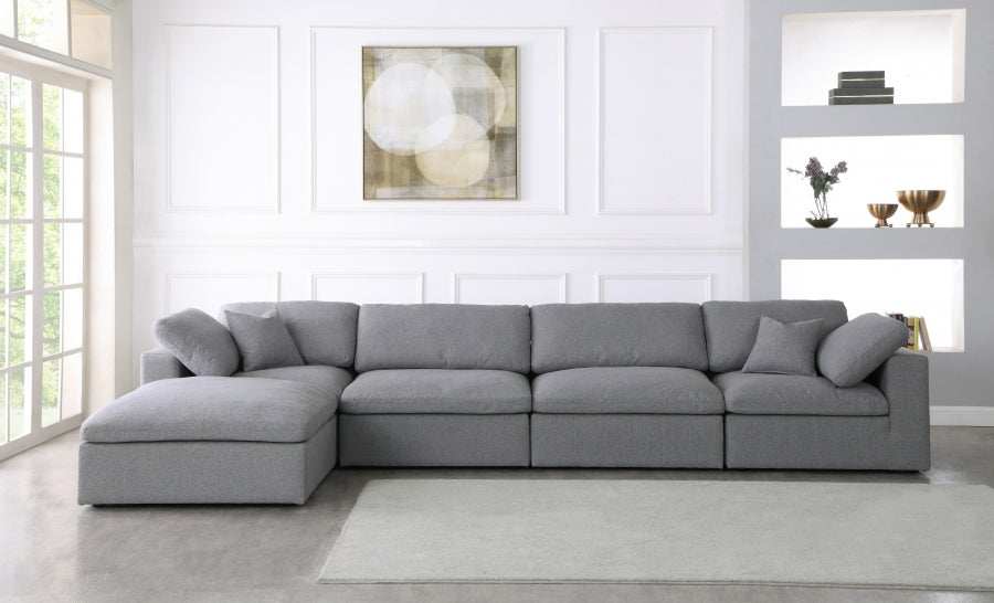 Sectionnel réversible rembourré en duvet Serene Linen Deluxe, confortable comme un nuage