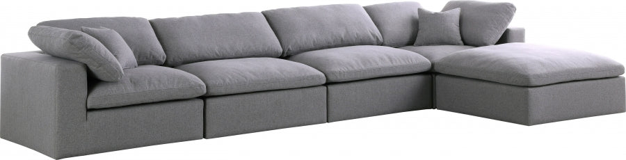 Sectionnel réversible rembourré en duvet Serene Linen Deluxe, confortable comme un nuage