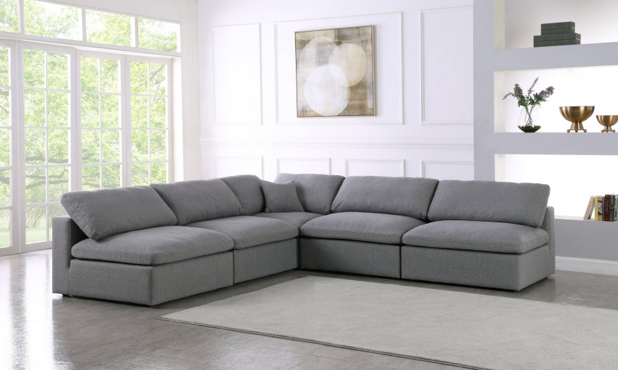 Sectionnel rembourré en duvet Serene Linen Deluxe, confortable comme un nuage