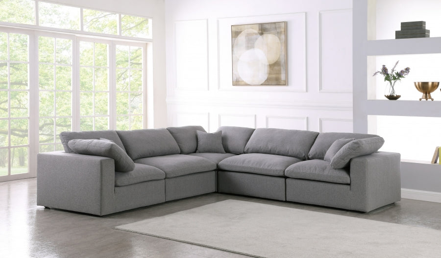 Sectionnel rembourré en duvet Serene Linen Deluxe, confortable comme un nuage