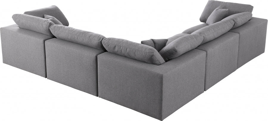 Sectionnel rembourré en duvet Serene Linen Deluxe, confortable comme un nuage