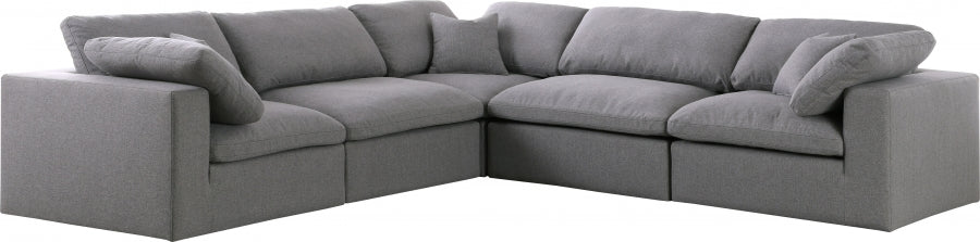 Sectionnel rembourré en duvet Serene Linen Deluxe, confortable comme un nuage