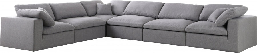 Sectionnel réversible rembourré en duvet Serene Linen Deluxe, confortable comme un nuage
