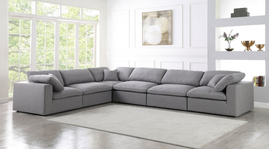 Sectionnel réversible rembourré en duvet Serene Linen Deluxe, confortable comme un nuage