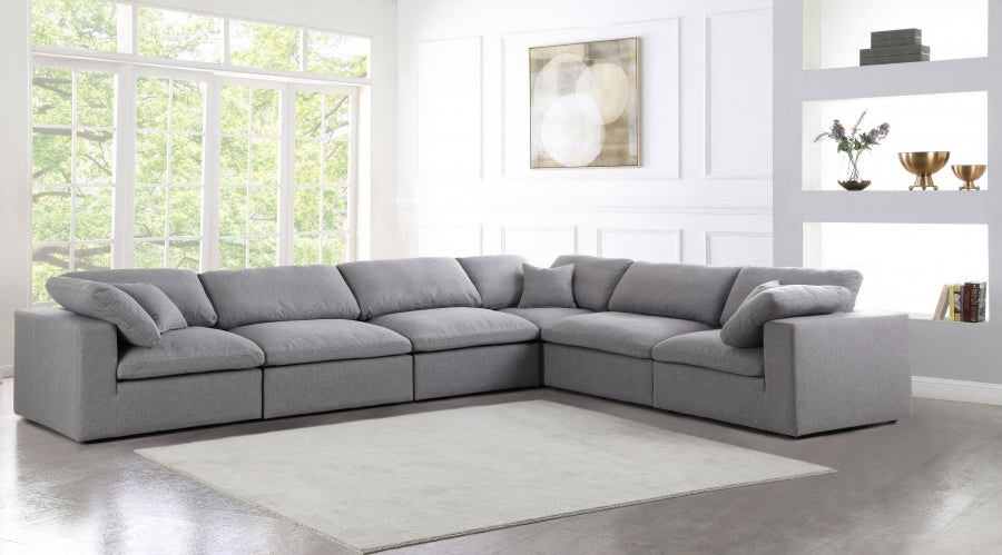 Sectionnel réversible rembourré en duvet Serene Linen Deluxe, confortable comme un nuage