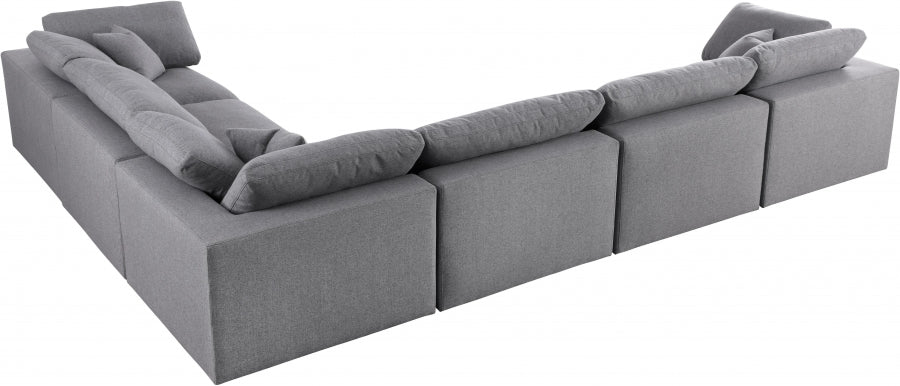 Sectionnel réversible rembourré en duvet Serene Linen Deluxe, confortable comme un nuage