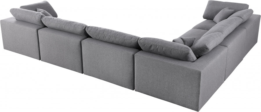 Sectionnel réversible rembourré en duvet Serene Linen Deluxe, confortable comme un nuage