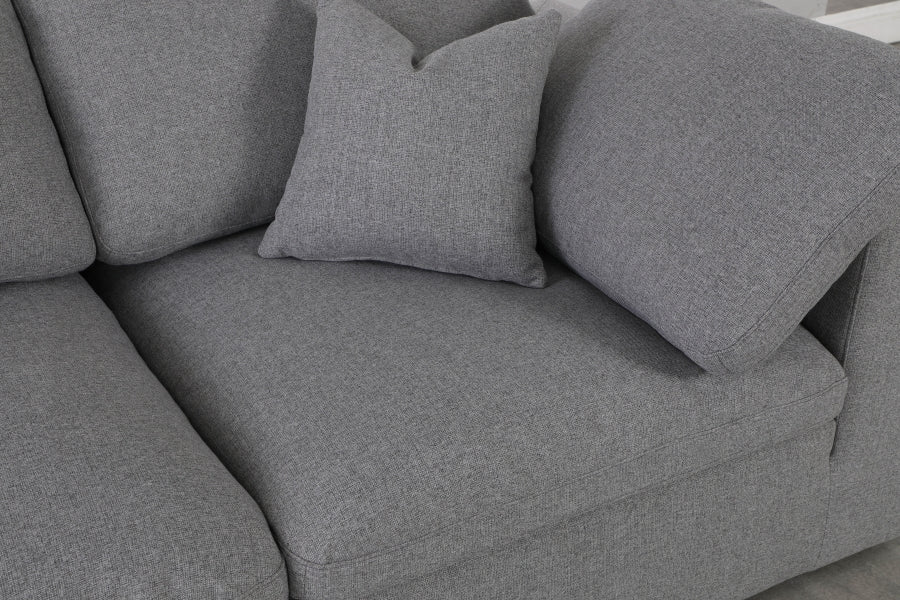 Sectionnel réversible rembourré en duvet Serene Linen Deluxe, confortable comme un nuage