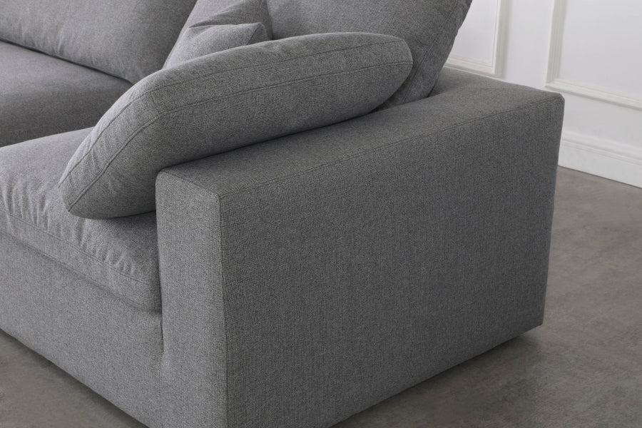 Sectionnel réversible rembourré en duvet Serene Linen Deluxe, confortable comme un nuage