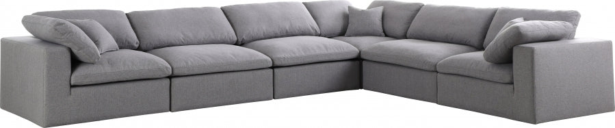 Sectionnel réversible rembourré en duvet Serene Linen Deluxe, confortable comme un nuage