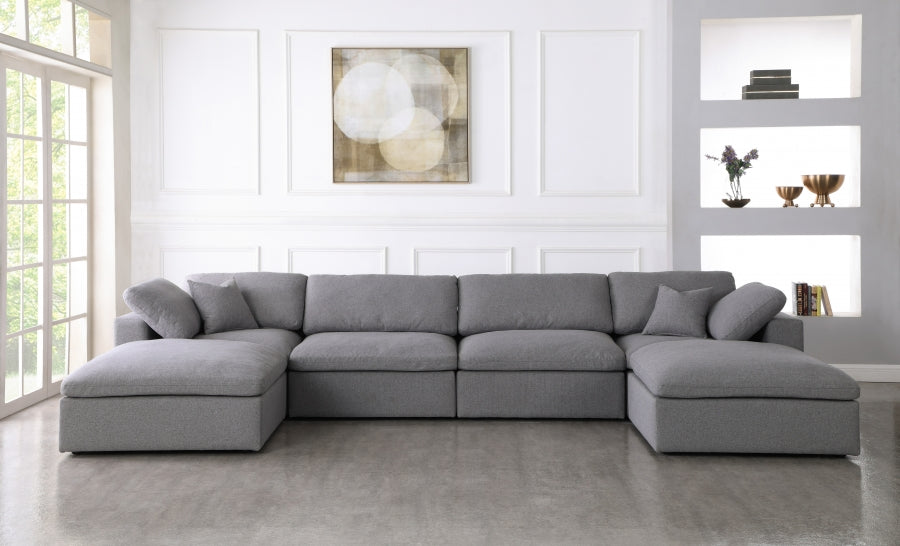Sectionnel rembourré en duvet Serene Linen Deluxe, confortable comme un nuage