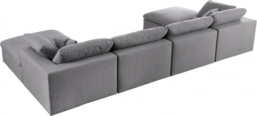 Sectionnel rembourré en duvet Serene Linen Deluxe, confortable comme un nuage