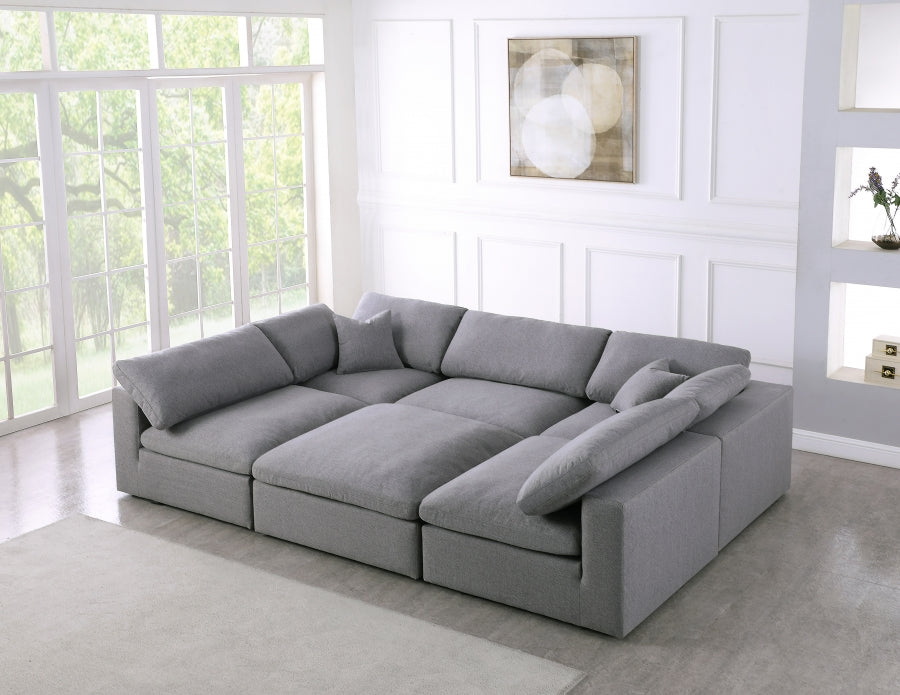 Sectionnel rembourré en duvet Serene Linen Deluxe, confortable comme un nuage