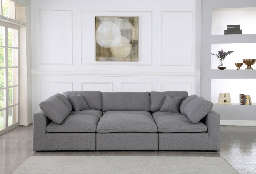 Sectionnel rembourré en duvet Serene Linen Deluxe, confortable comme un nuage