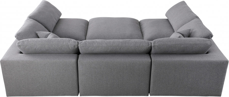 Sectionnel rembourré en duvet Serene Linen Deluxe, confortable comme un nuage