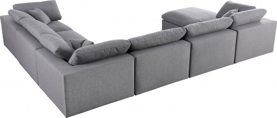 Sectionnel réversible rembourré en duvet Serene Linen Deluxe, confortable comme un nuage