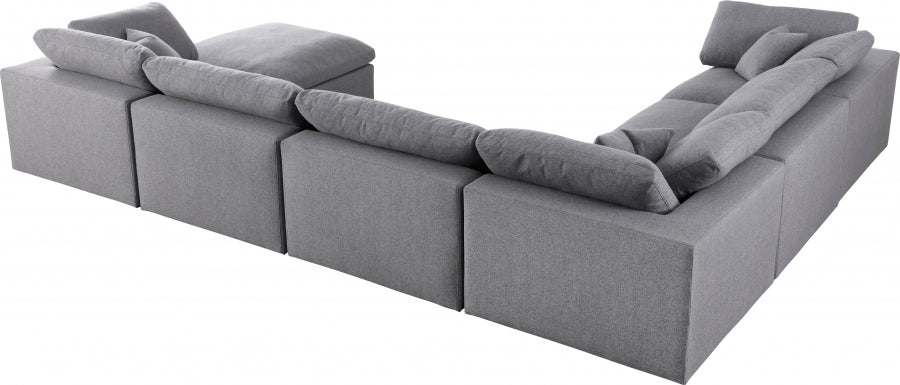 Sectionnel réversible rembourré en duvet Serene Linen Deluxe, confortable comme un nuage