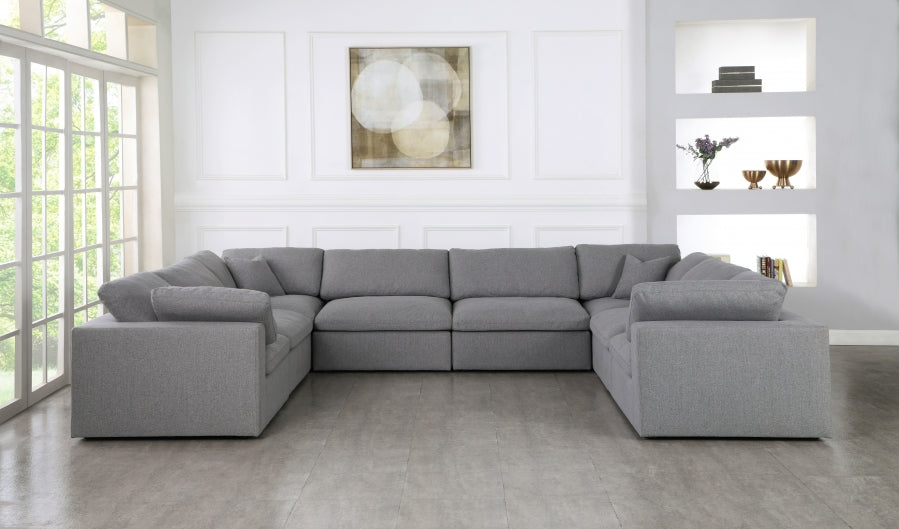 Sectionnel rembourré en duvet Serene Linen Deluxe, confortable comme un nuage