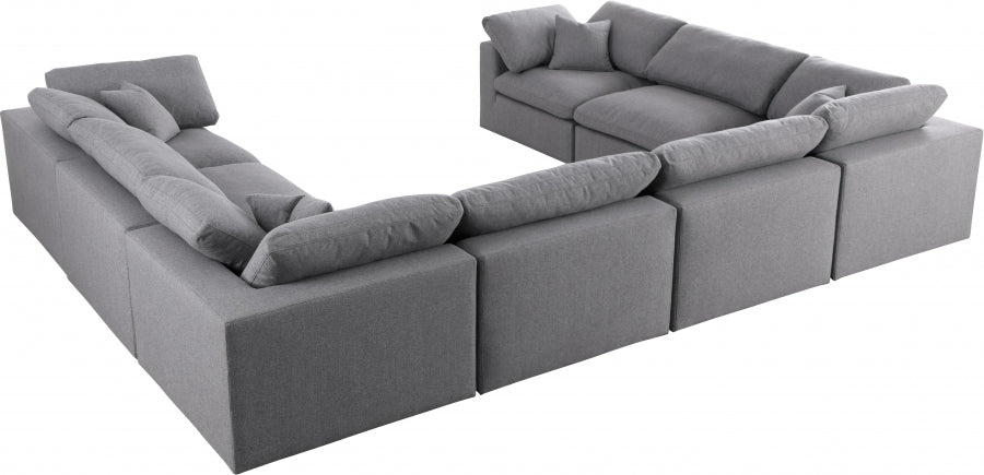 Sectionnel rembourré en duvet Serene Linen Deluxe, confortable comme un nuage
