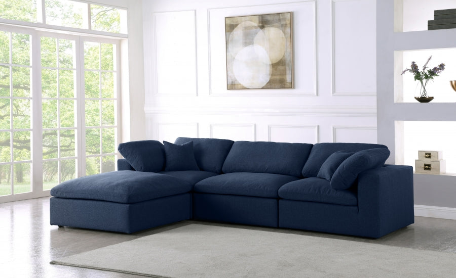 Sectionnel réversible rembourré en duvet Serene Linen Deluxe, confortable comme un nuage