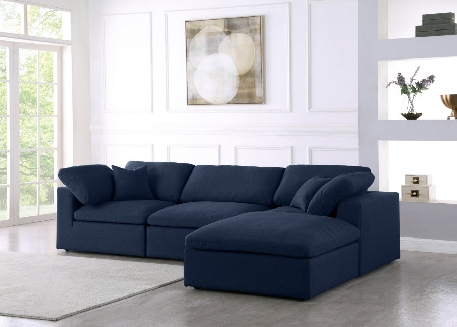 Sectionnel réversible rembourré en duvet Serene Linen Deluxe, confortable comme un nuage