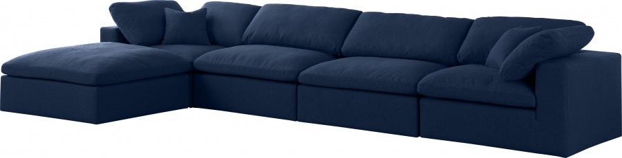Sectionnel réversible rembourré en duvet Serene Linen Deluxe, confortable comme un nuage