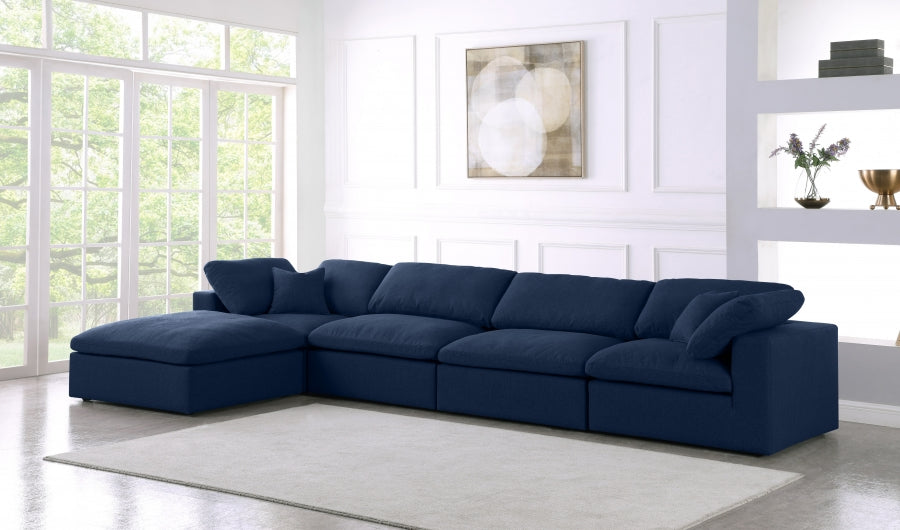 Sectionnel réversible rembourré en duvet Serene Linen Deluxe, confortable comme un nuage