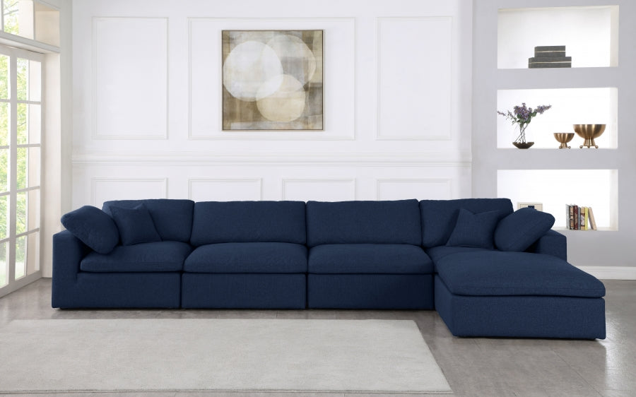 Sectionnel réversible rembourré en duvet Serene Linen Deluxe, confortable comme un nuage