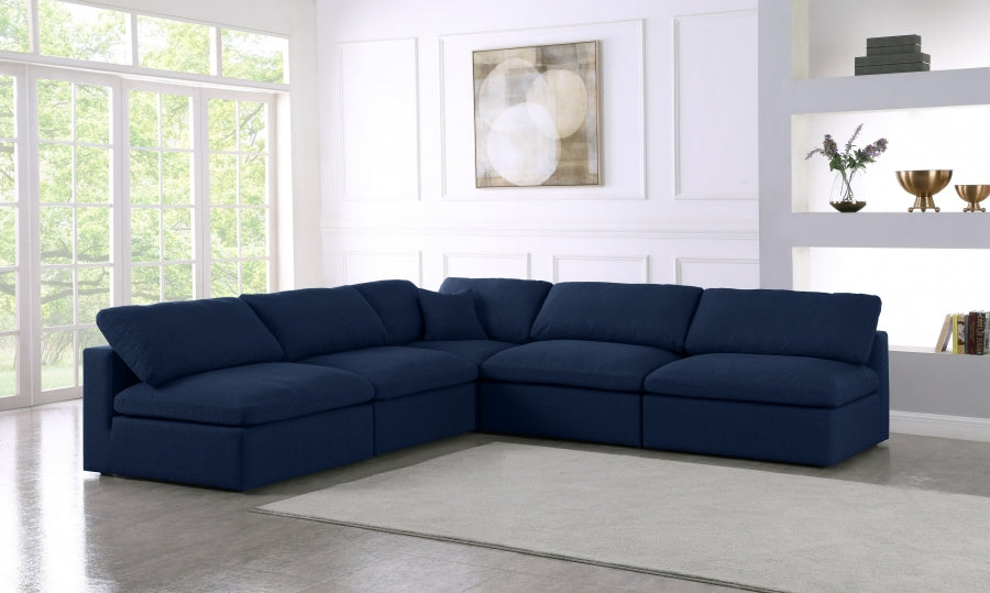 Sectionnel rembourré en duvet Serene Linen Deluxe, confortable comme un nuage