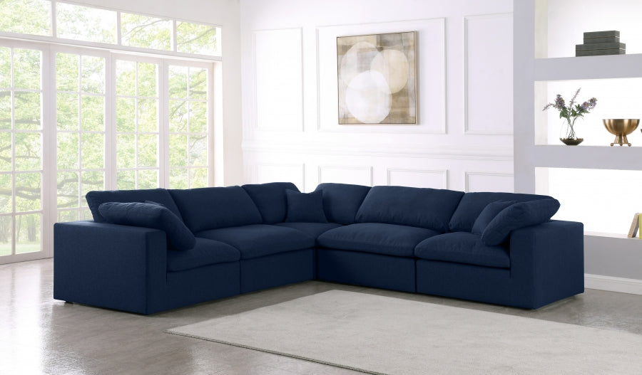 Sectionnel rembourré en duvet Serene Linen Deluxe, confortable comme un nuage