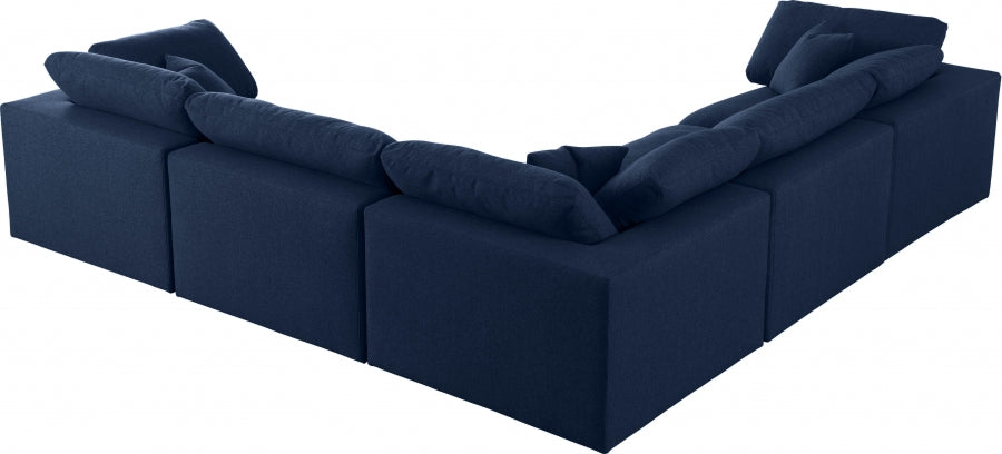 Sectionnel rembourré en duvet Serene Linen Deluxe, confortable comme un nuage