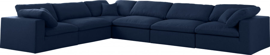 Sectionnel réversible rembourré en duvet Serene Linen Deluxe, confortable comme un nuage