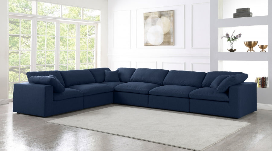 Sectionnel réversible rembourré en duvet Serene Linen Deluxe, confortable comme un nuage