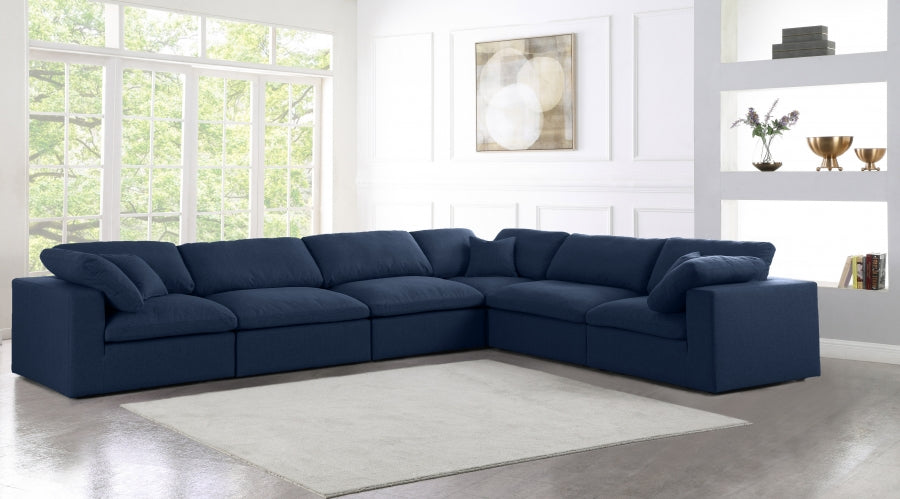 Sectionnel réversible rembourré en duvet Serene Linen Deluxe, confortable comme un nuage