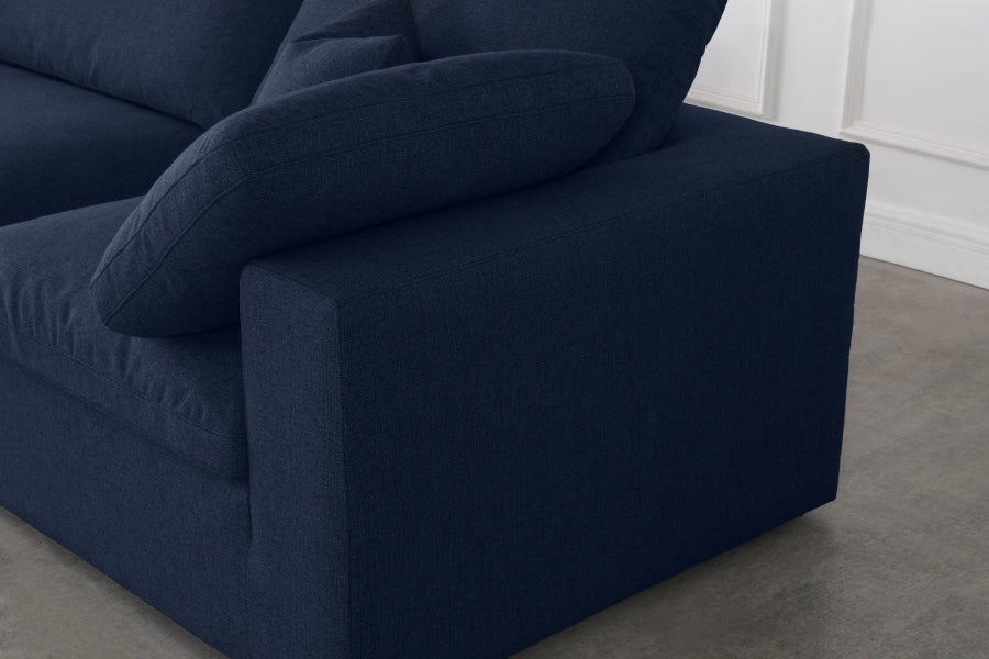 Sectionnel réversible rembourré en duvet Serene Linen Deluxe, confortable comme un nuage
