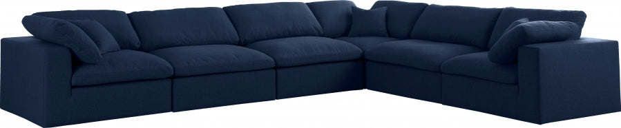Sectionnel réversible rembourré en duvet Serene Linen Deluxe, confortable comme un nuage