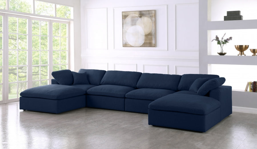 Sectionnel rembourré en duvet Serene Linen Deluxe, confortable comme un nuage