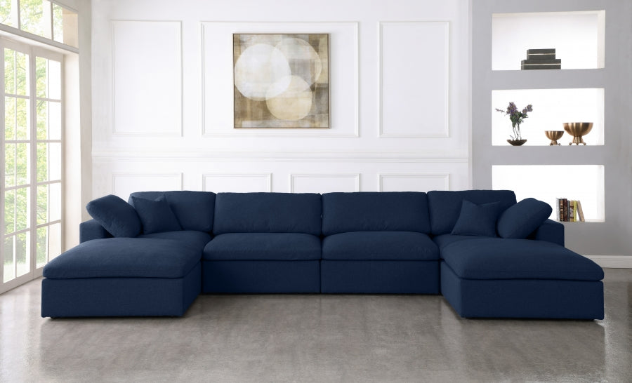 Sectionnel rembourré en duvet Serene Linen Deluxe, confortable comme un nuage