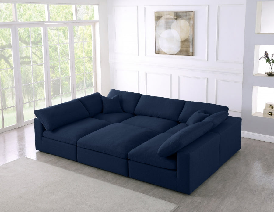 Sectionnel rembourré en duvet Serene Linen Deluxe, confortable comme un nuage