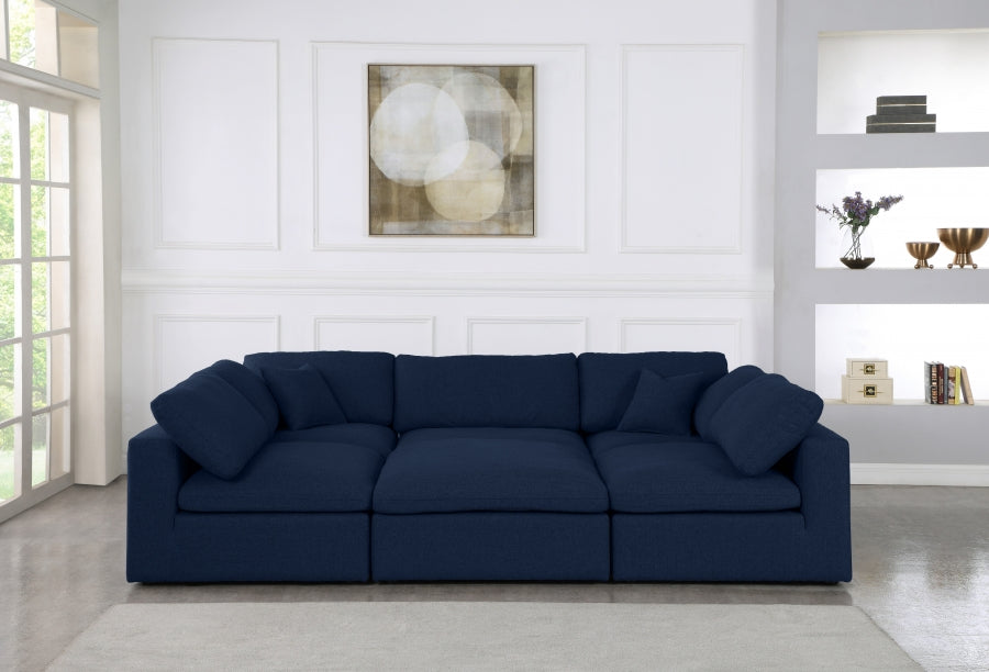 Sectionnel rembourré en duvet Serene Linen Deluxe, confortable comme un nuage