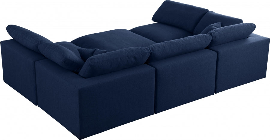 Sectionnel rembourré en duvet Serene Linen Deluxe, confortable comme un nuage