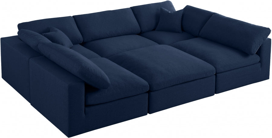 Sectionnel rembourré en duvet Serene Linen Deluxe, confortable comme un nuage