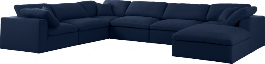 Sectionnel réversible rembourré en duvet Serene Linen Deluxe, confortable comme un nuage
