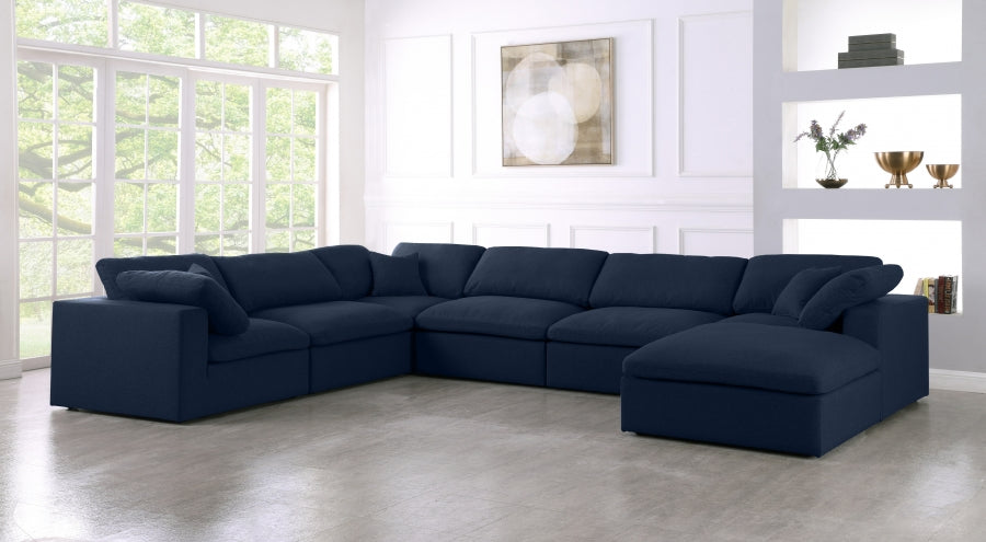 Sectionnel réversible rembourré en duvet Serene Linen Deluxe, confortable comme un nuage