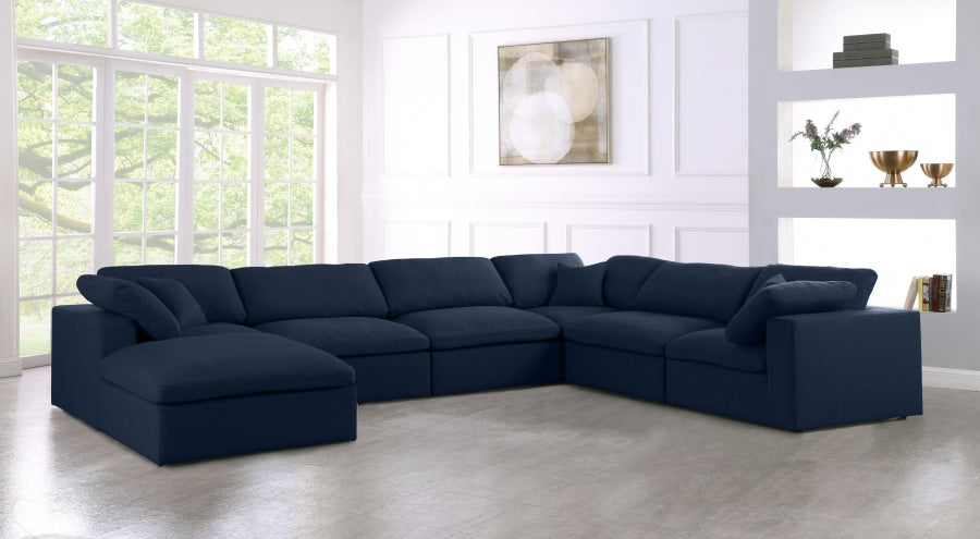 Sectionnel réversible rembourré en duvet Serene Linen Deluxe, confortable comme un nuage